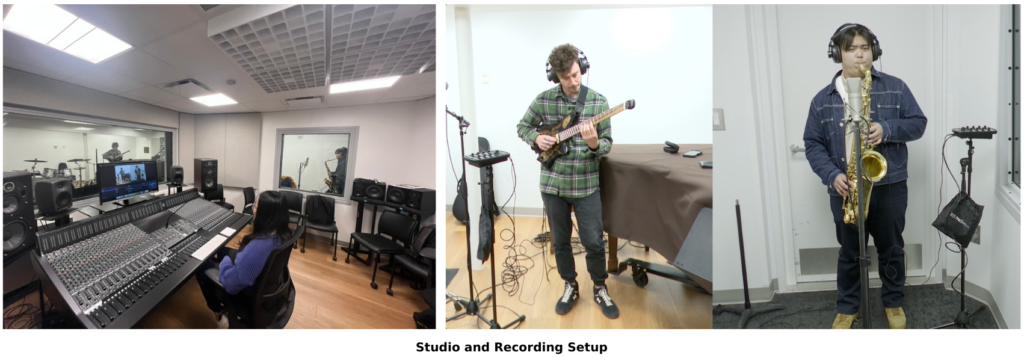 photo of the recording studio setup
